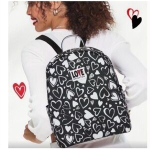 Brighton Endless Love Black and White Heart Print Backpack New With Tag